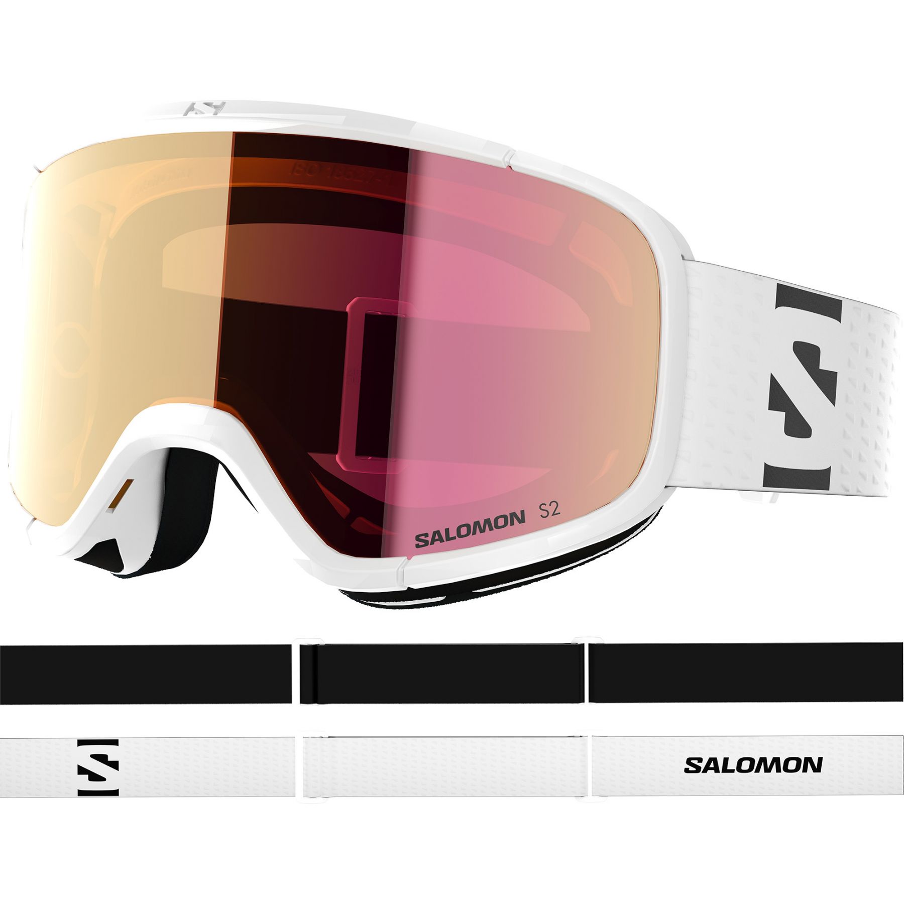 Salomon Lumi ML Kinder Skibril Wit Ruby S2