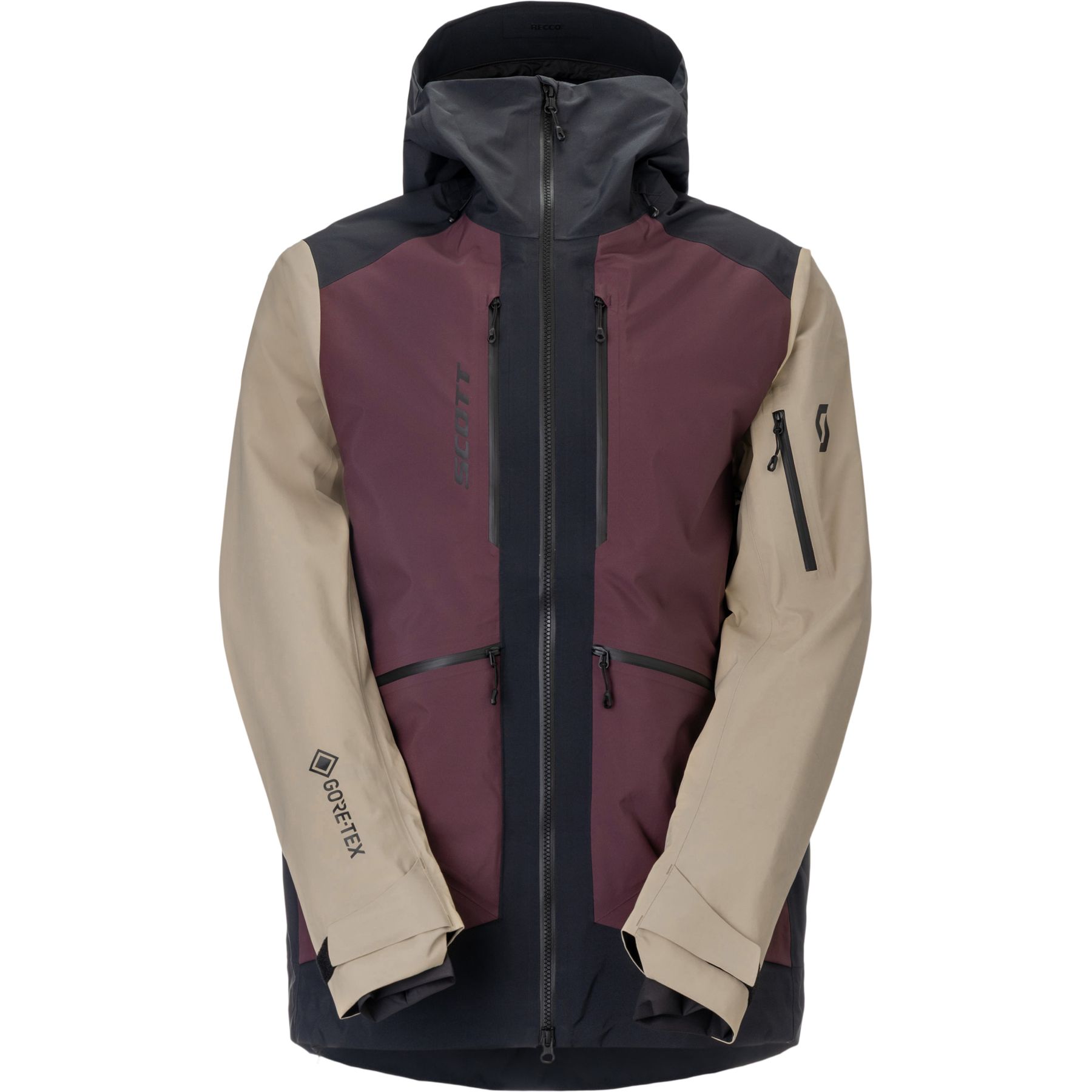 Scott Vertic GTX 3L, hardshelljas, heren, bordeaux/beige