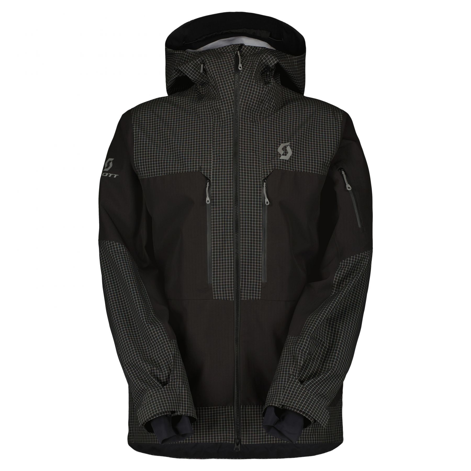 Scott Vertic Ripstop 3L, shell jas, meneer, zwart