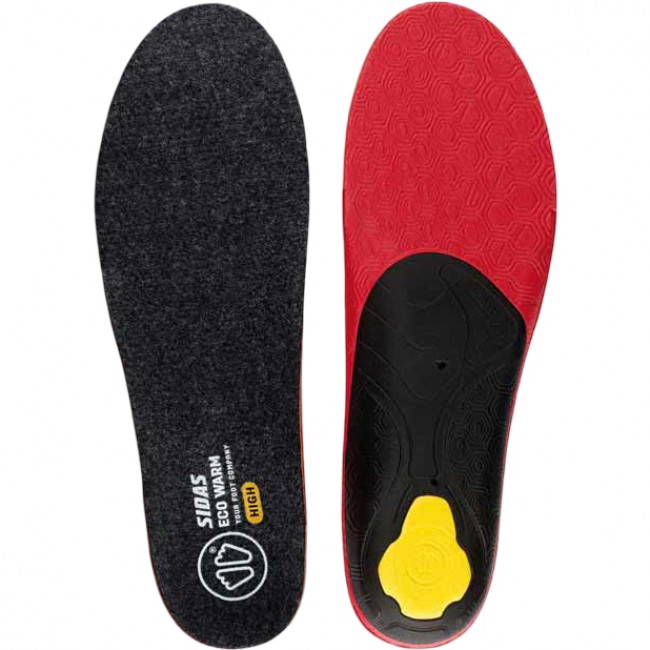 Sidas 3feet Eco Warm High, binnenzool, zwart/rood