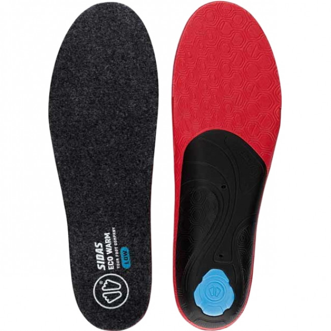 Sidas 3feet Eco Warm Low, binnenzool, zwart/rood
