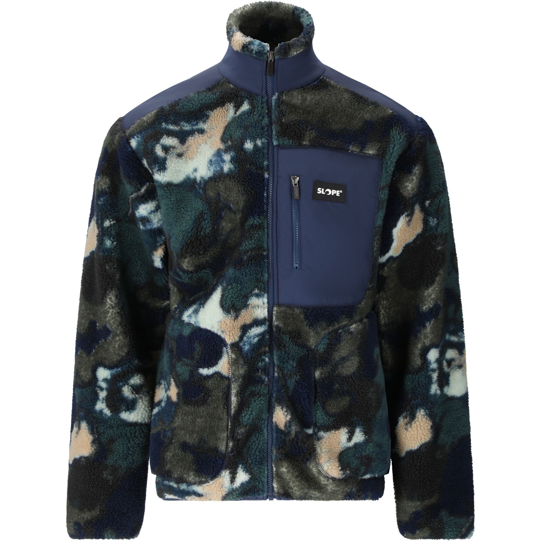 SLOPE Kendor AOP Teddy, fleecejas, heren, grape leaf