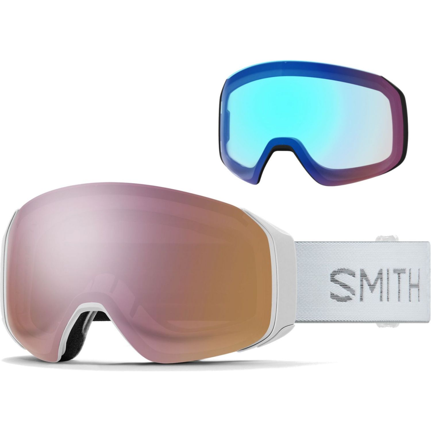 Smith 4D MAG S, ski bril, white chunky knit