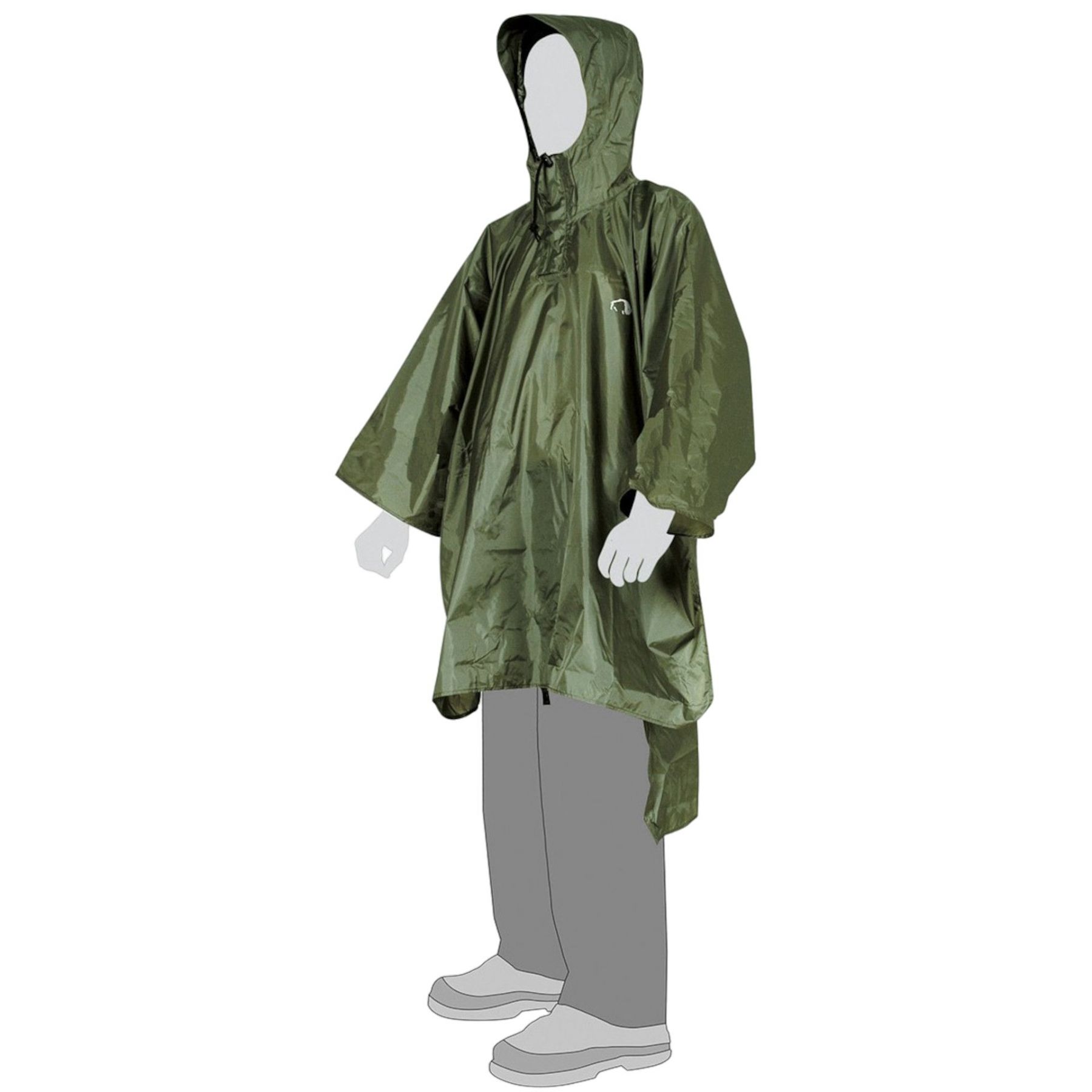 Tatonka Poncho 2, regenjas, groen