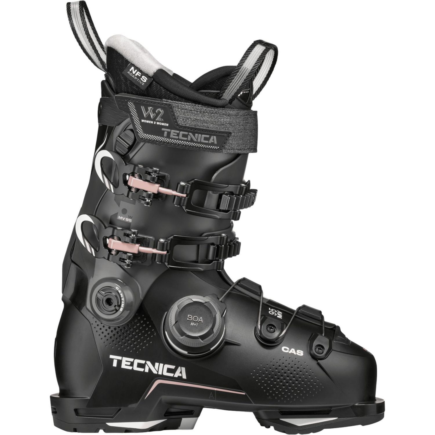 Tecnica Mach BOA MV 95 W, skischoenen, dames, zwart