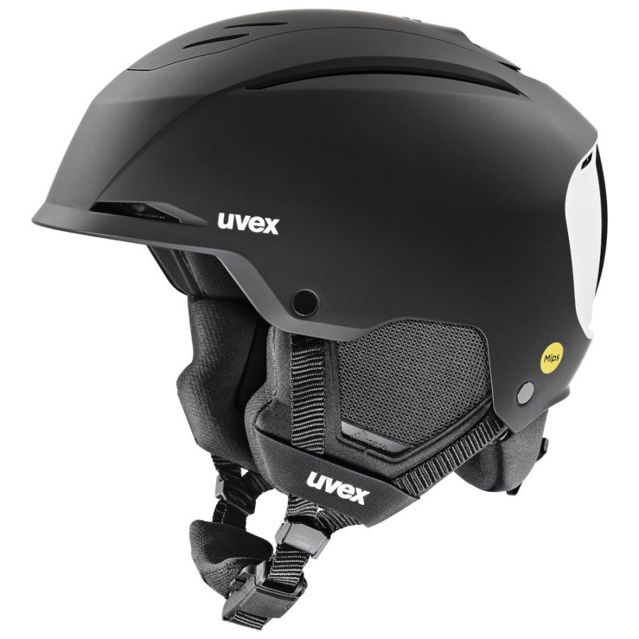 Uvex Resolution MIPS, skihelm, zwart/wit