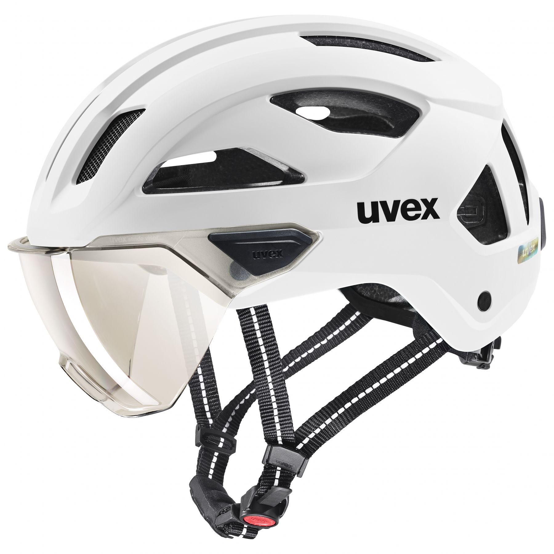 Uvex Stride Visor, fietshelm, wit