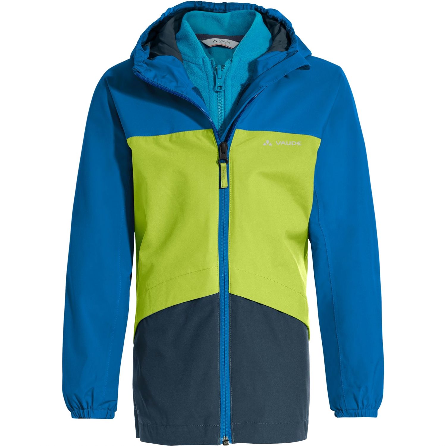 Vaude Kids Escape 3in1 Jacket, winterjas, groen/blauw