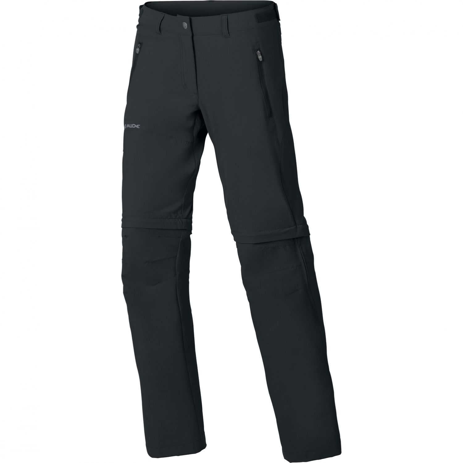 Vaude V Women's Farley Stretch ZO T-Zip Pants, wandelbroek, dames, zwart